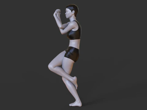 योग मुद्रा - ईगल मुद्रा 3D प्रिंट मॉडल