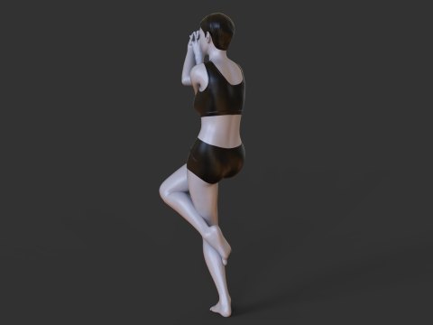 Yoga Pose - Eagle Pose Modello di stampa 3D