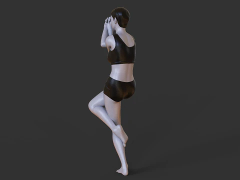 योग मुद्रा - ईगल मुद्रा 3D प्रिंट मॉडल