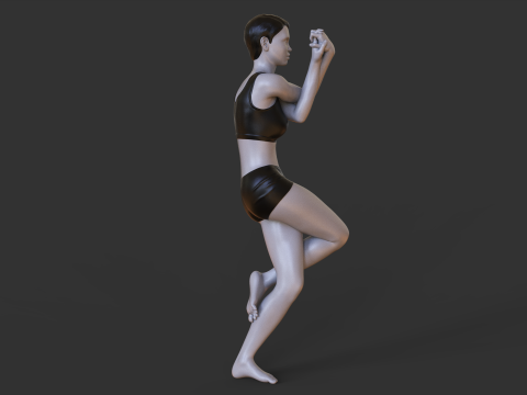 Yoga Pose - Eagle Pose Modello di stampa 3D
