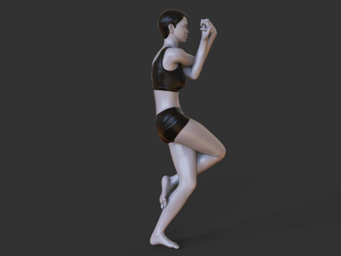 योग मुद्रा - ईगल मुद्रा 3D प्रिंट मॉडल