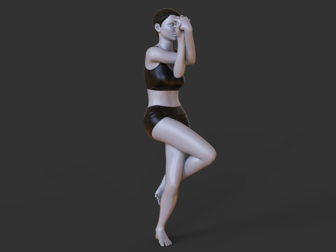 Yoga Pose - Eagle Pose Modello di stampa 3D