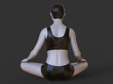 Yoga Pose - Easy pose - Sukhasana 3D Baskı Modeli