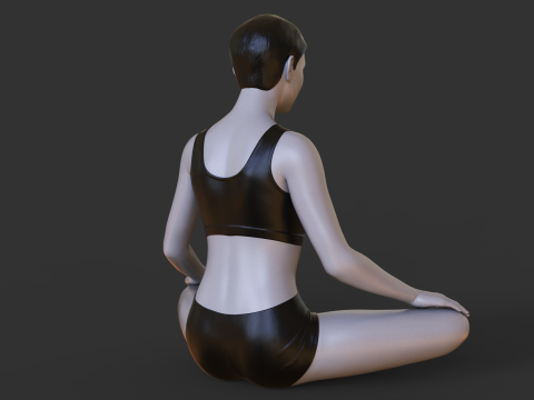 Yoga Pose - Easy pose - Sukhasana 3D Baskı Modeli
