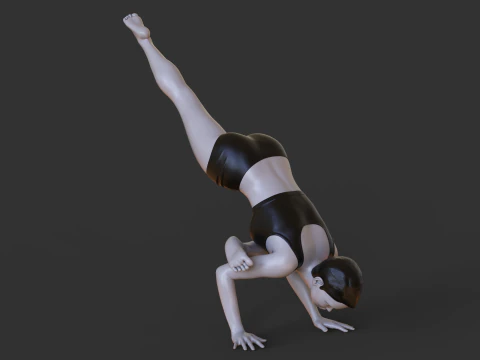 Yoga Pose - Flying crow pose 3D Print Model
