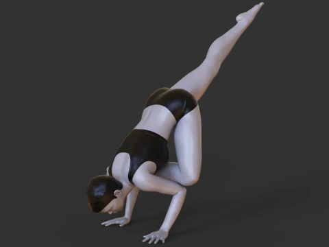 Yoga Pose - Flying crow pose 3D Print Model