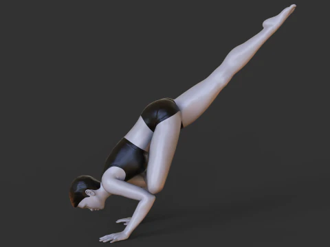 Yoga Pose - Flying crow pose 3D Print Model