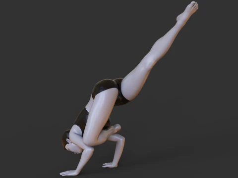 Yoga Pose - Flying crow pose 3D Print Model