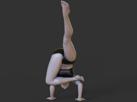 Yoga Pose - Flying crow pose 3D Print Model