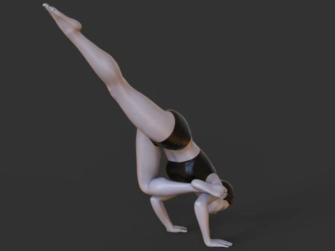 Yoga Pose - Flying crow pose 3D Print Model