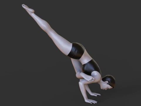 Yoga Pose - Flying crow pose 3D Print Model