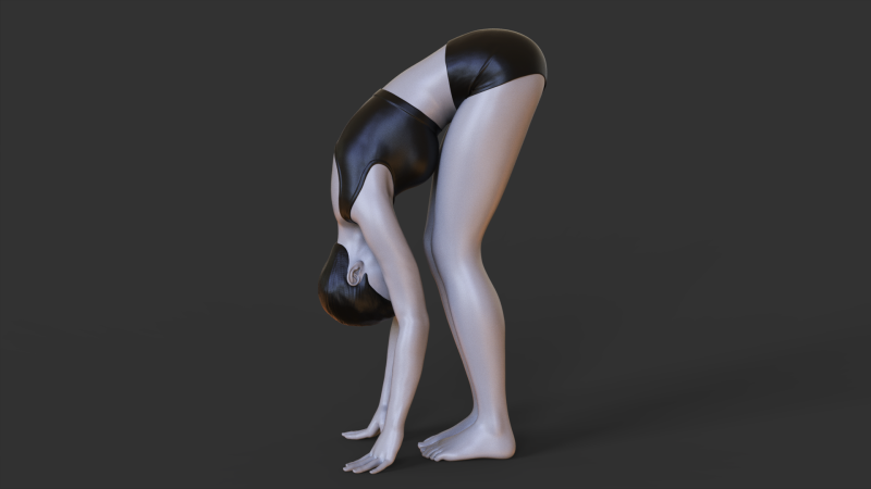 Yoga Pose - Forward fold pose - Uttanasana Modelo de impresión 3D .c4d .max .obj .3ds .fbx .stl .blend