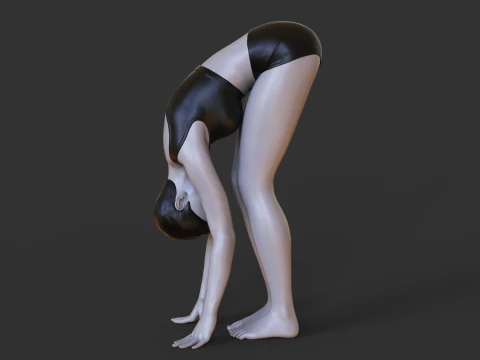 Yoga-Pose &ndash; Vorw&auml;rtsbeuge-Pose &ndash; Uttanasana 3D Druckmodell