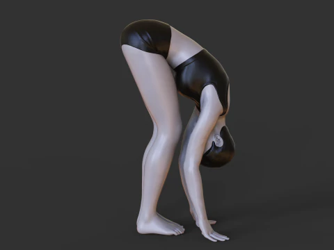 ヨガのポーズ - 前屈のポーズ - ウッタナーサナ 3Dプリントモデル