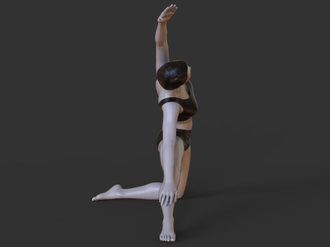 Yoga Pose - Gate Pose - Parighasana Model do druku 3D