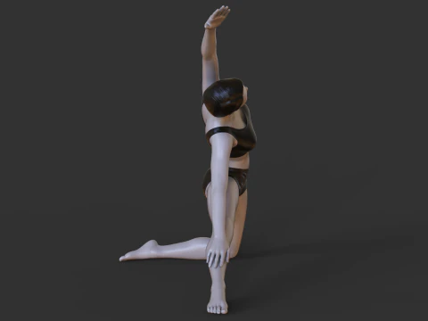 Yoga Pose - Gate Pose - Parighasana 3D Print Model
