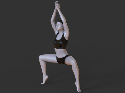 Yoga Pose - Goddess Pose - Utkata Konasana Model Cetak 3D