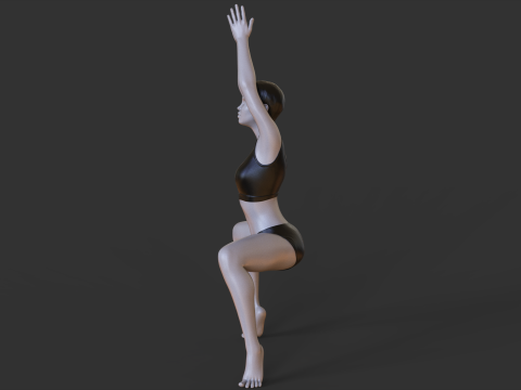 Yoga Pose - Goddess Pose - Utkata Konasana Model Cetak 3D