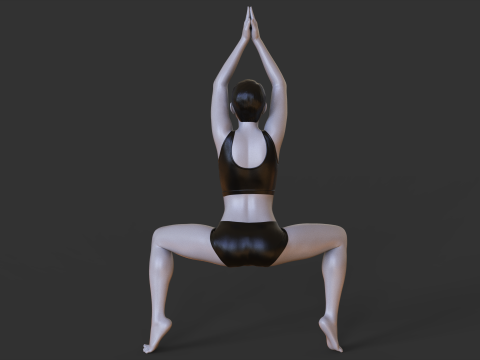 Yoga Pose - Goddess Pose - Utkata Konasana Model Cetak 3D