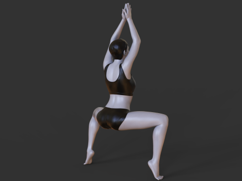 Yoga Pose - Goddess Pose - Utkata Konasana Model Cetak 3D