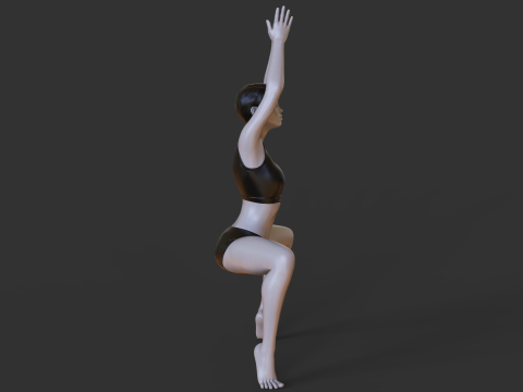 Yoga Pose - Goddess Pose - Utkata Konasana Model Cetak 3D