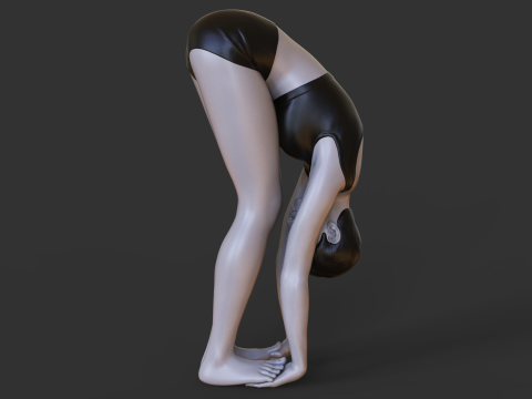 Yoga Pose - Gorilla Pose - Padahastasana 3D Print Model