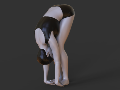 Yoga Pose - Gorilla Pose - Padahastasana 3D printmodel