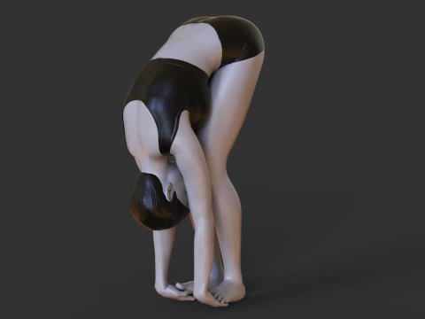 Yoga Pose - Gorilla Pose - Padahastasana 3D Print Model
