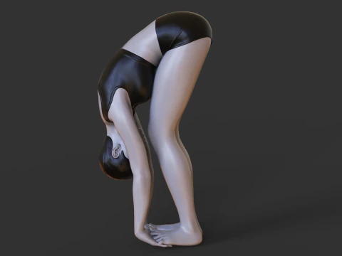 Yoga Pose - Gorilla Pose - Padahastasana 3D Print Model