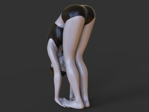 Yoga Pose - Gorilla Pose - Padahastasana 3D printmodel