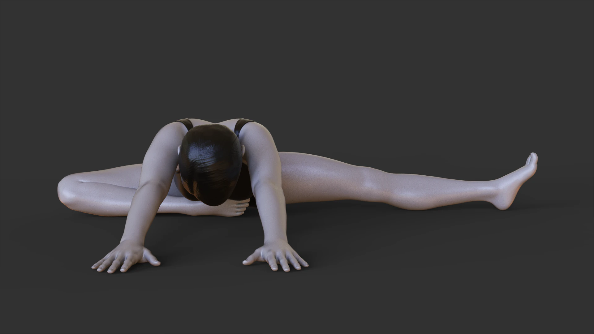 Yoga Pose - Half butterfly Pose 3D Print Model .c4d .max .obj .3ds .fbx .stl .blend