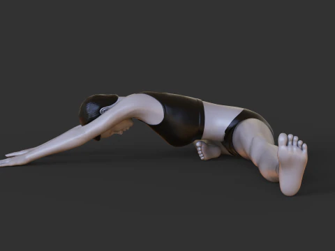 Yoga Pose - Half butterfly Pose 3D Print Model