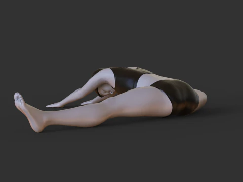 Yoga Pose - Half butterfly Pose 3D Print Model