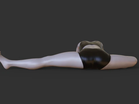 Yoga Pose - Half butterfly Pose 3D Print Model