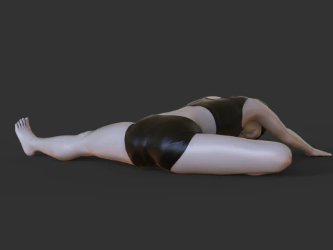 Yoga Pose - Half butterfly Pose 3D Print Model