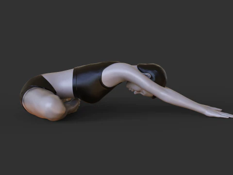 Yoga Pose - Half butterfly Pose 3D Print Model
