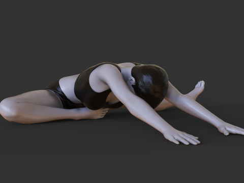 Yoga Pose - Half butterfly Pose Modelo de impresión 3D