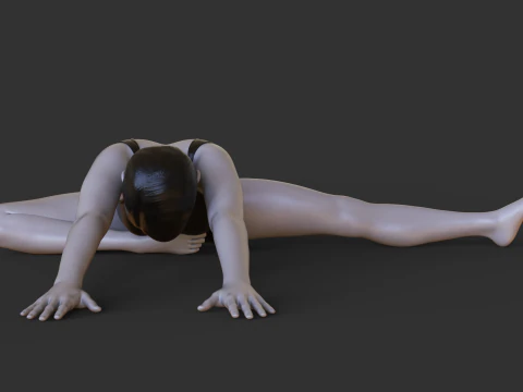 Yoga Pose - Half butterfly Pose 3D Print Model