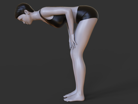 Yoga Pose - Half Lift Pose - Ardha Uttanasana 3D Print Model