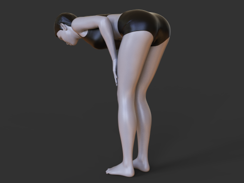 Yoga Pose - Half Lift Pose - Ardha Uttanasana 3D प्रिंट मॉडल