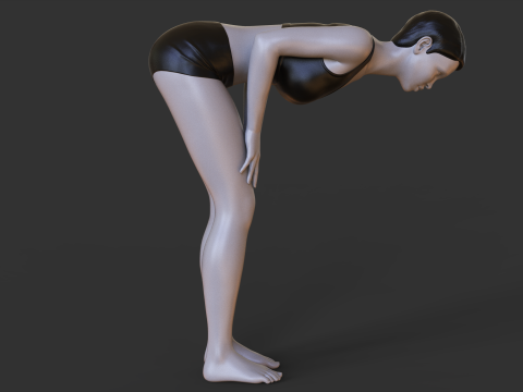 Yoga Pose - Half Lift Pose - Ardha Uttanasana 3D प्रिंट मॉडल
