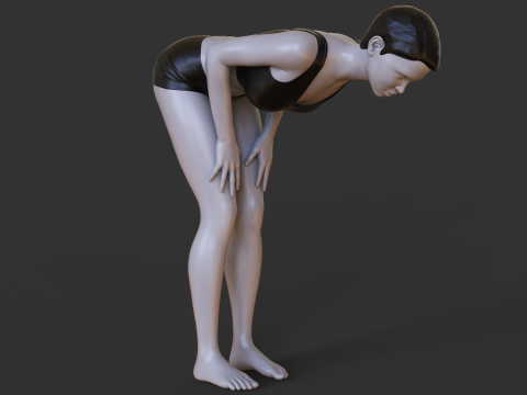 Yoga Pose - Half Lift Pose - Ardha Uttanasana 3D प्रिंट मॉडल