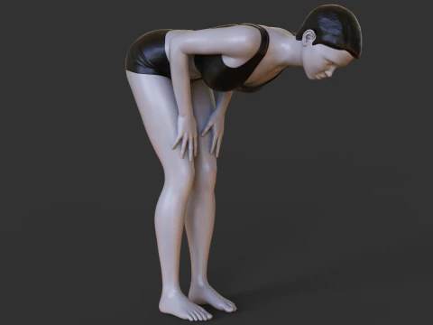 Yoga-Pose &ndash; Half-Lift-Pose &ndash; Ardha Uttanasana 3D Druckmodell