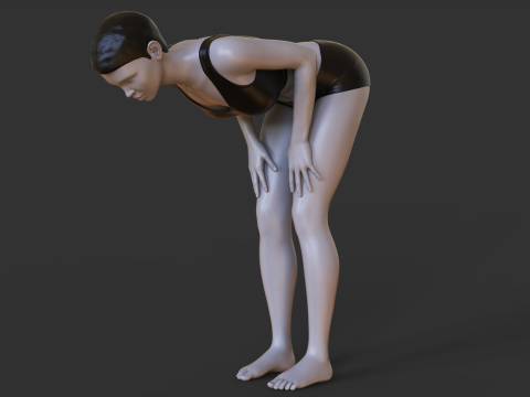 Yoga Pose - Half Lift Pose - Ardha Uttanasana 3D प्रिंट मॉडल