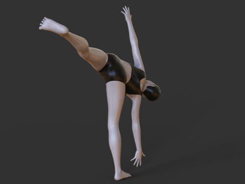 Yoga Pose - Half moon pose - Ardha chandrasana Modelo de impresión 3D