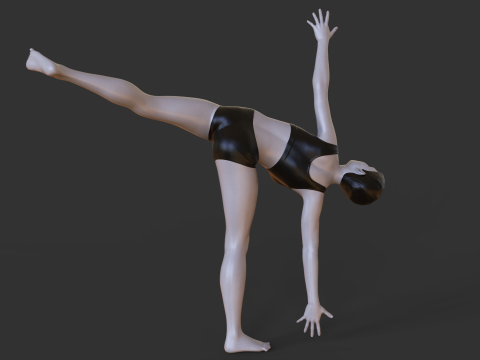 Yoga Pose - Half moon pose - Ardha chandrasana Modelo de impresión 3D