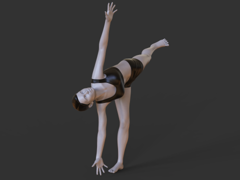 Yoga Pose - Half moon pose - Ardha chandrasana Modelo de impresión 3D