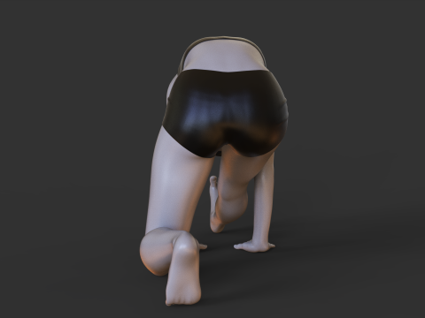 Yoga Pose - Half Split Yoga Pose - Ardha Hanumanasana 3D Print Model