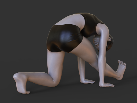 Yoga Pose - Half Split Yoga Pose - Ardha Hanumanasana 3D Print Model