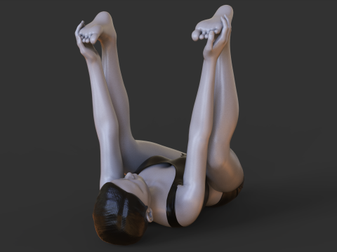 Yoga Pose - Happy Baby Pose - Ananda Balasana 3D 打印模型